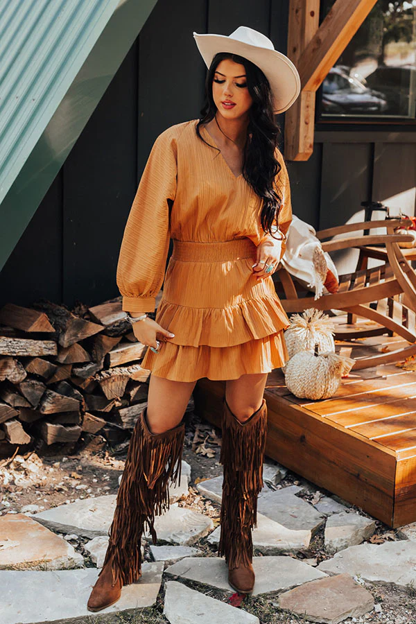 Slight Change Of Plans Dress In Golden Honey - Image 11