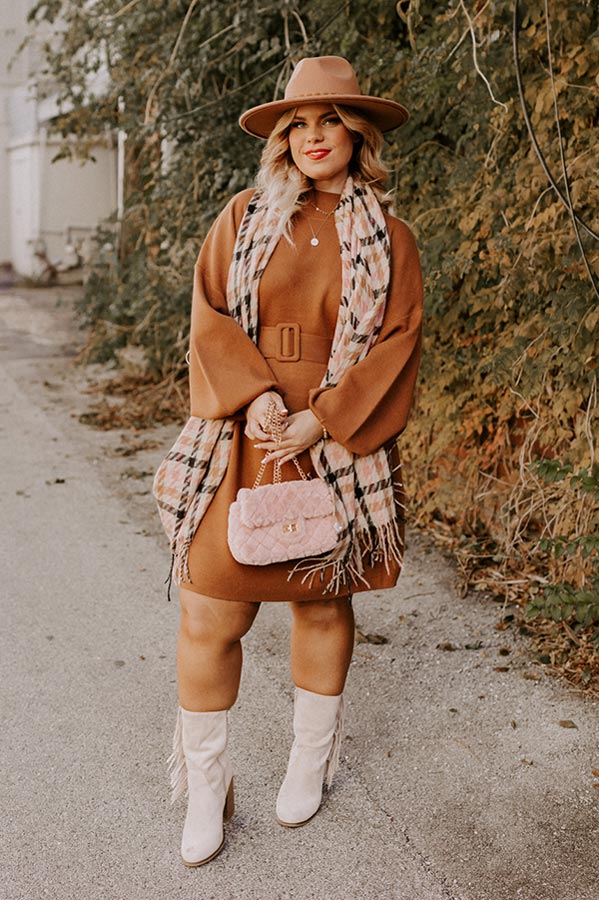 Slow Mornings Sweater Dress in Cinnamon Curves - Image 10