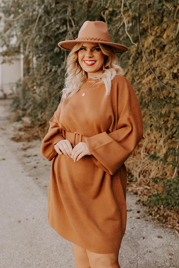 Slow Mornings Sweater Dress in Cinnamon Curves - Image 6