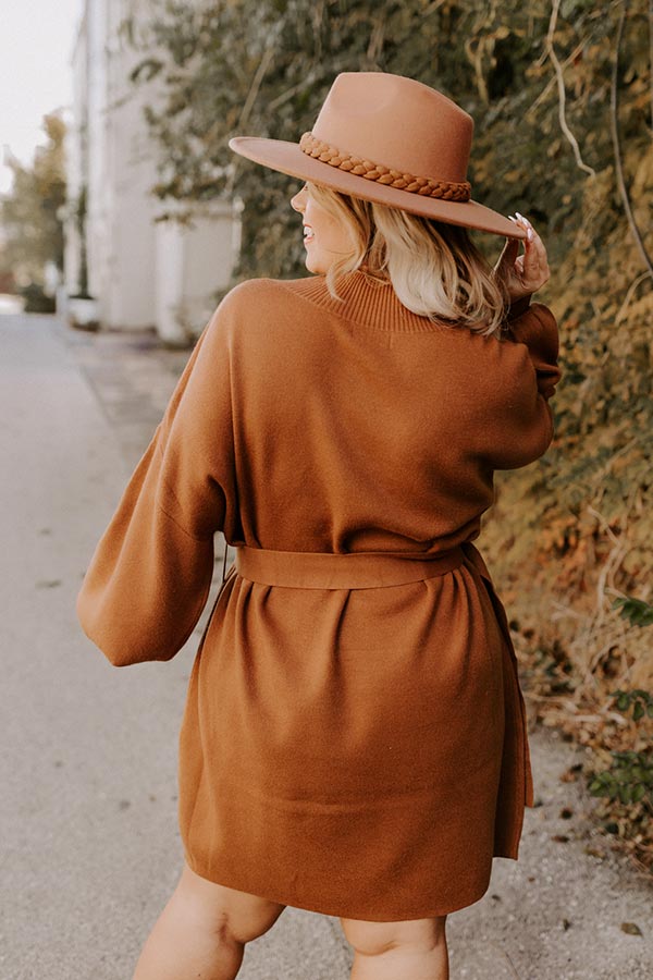 Slow Mornings Sweater Dress in Cinnamon Curves - Image 8