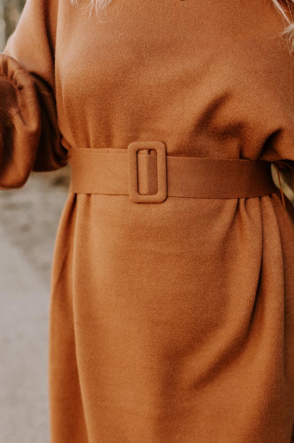 Slow Mornings Sweater Dress in Cinnamon Curves - Image 9