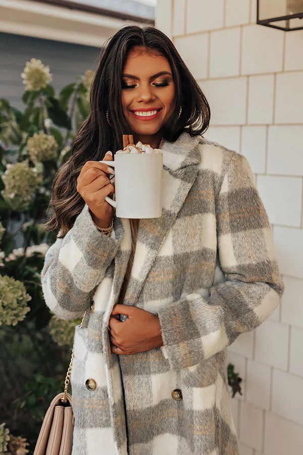 Snowfall Feels Plaid Coat - Image 7