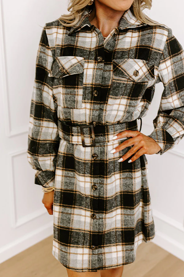 So Plaid You're Mine Flannel Dress - Image 3