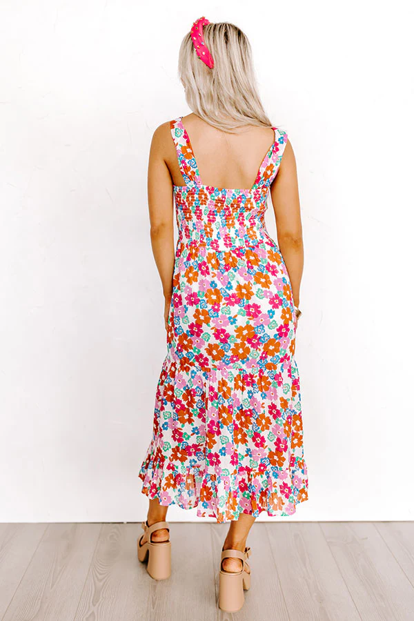 South Ocean Boulevard Smocked Midi Dress - Image 5