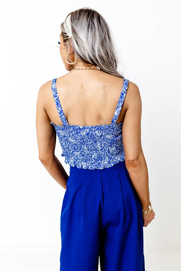 Sparkler Season Smocked Top In Blue - Image 2