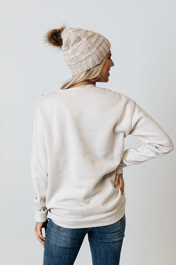Spice Spice Baby Graphic Sweatshirt in Stone - Image 4