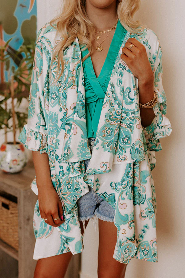 Spill It Paisley Overlay In Turquoise - Image 3