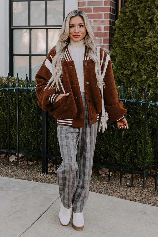 Sporty Weather Teddy Varsity Jacket - Image 2