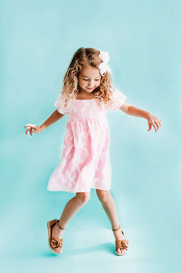 St. Tropez Time Children's Dress in Pink - Image 3