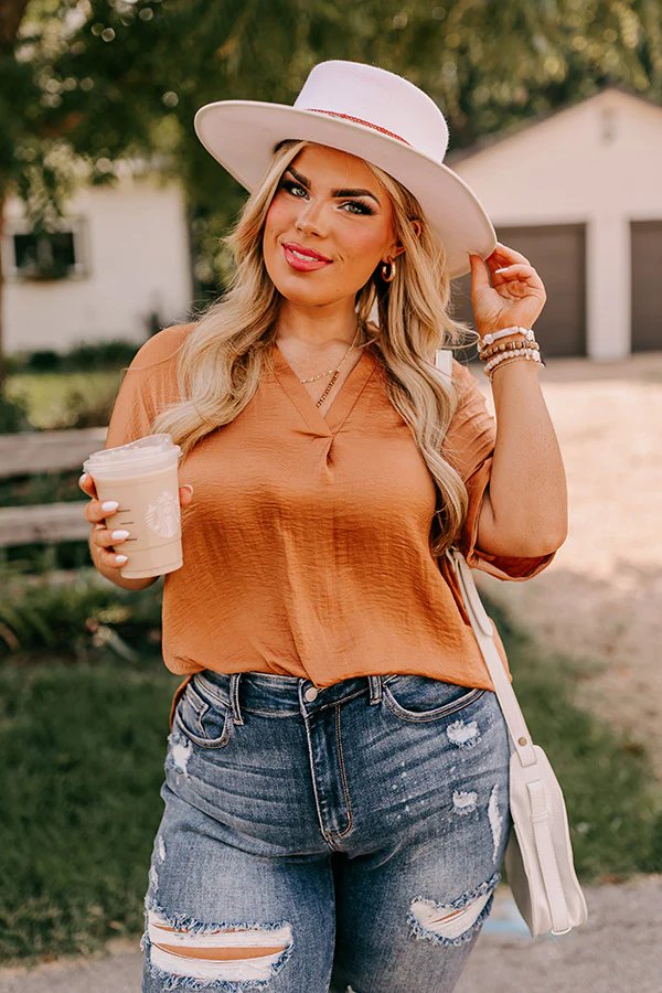 Stylish Setting Shift Top in Camel Curves - Image 6