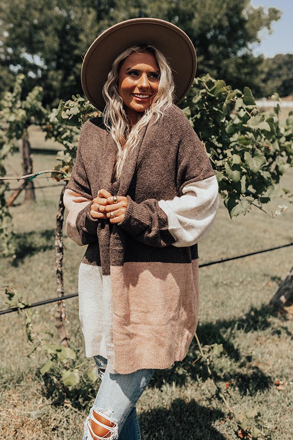 Sundown Chill Cardigan In Espresso - Image 3