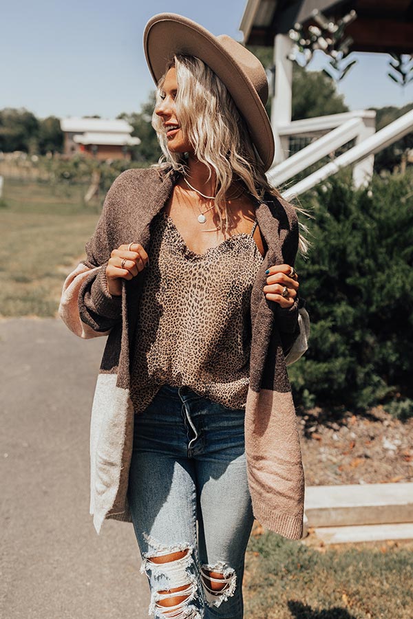 Sundown Chill Cardigan In Espresso - Image 7