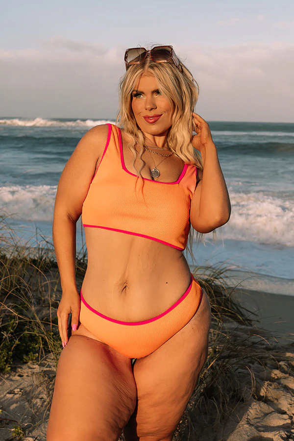 Sunny Coastline Ribbed Bikini Bottom Curves - Image 2