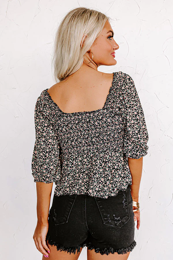 Sweet As Heaven Smocked Top In Pink - Image 3