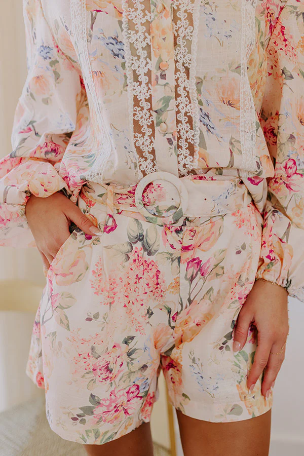 Sweet Garden Floral High Waist Shorts - Image 2