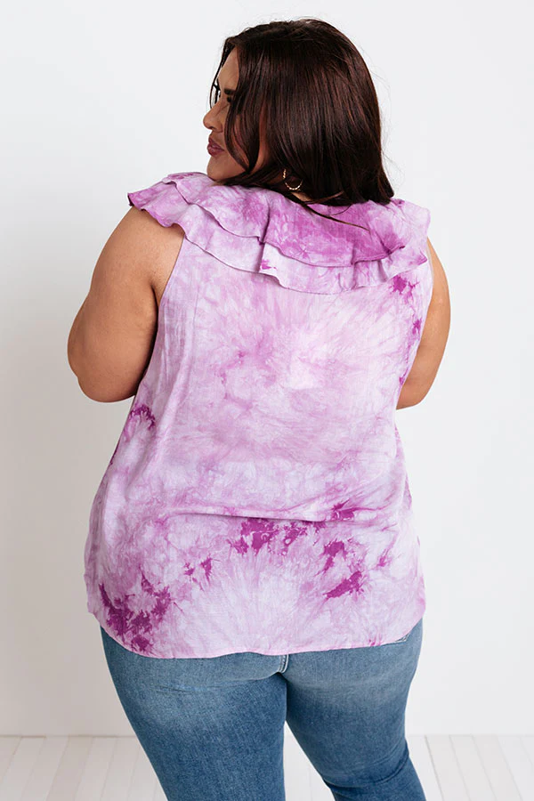 Sweet On Summer Tie Dye Shift Top in Purple Curves - Image 9