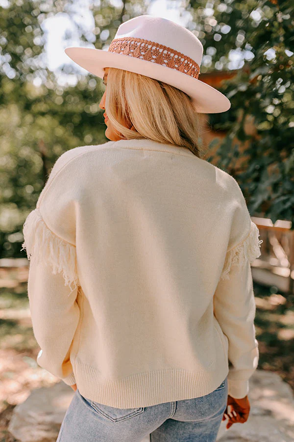 Sweet To Be Loved Cardigan In Cream - Image 3