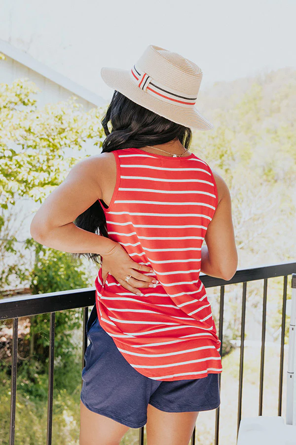 Sweeter In Stripes Shift Tank In Red - Image 6