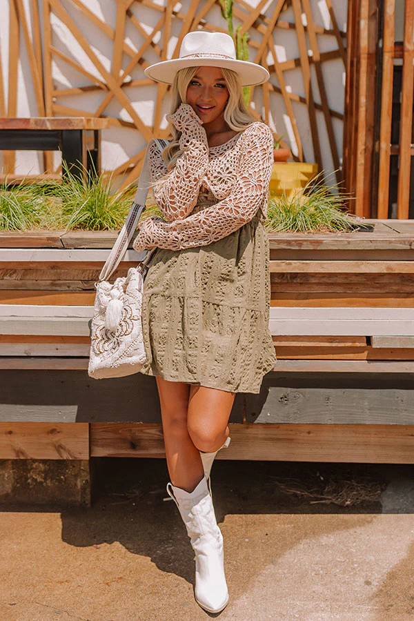 Sweeter Than Sunshine Babydoll Dress In Olive - Image 6