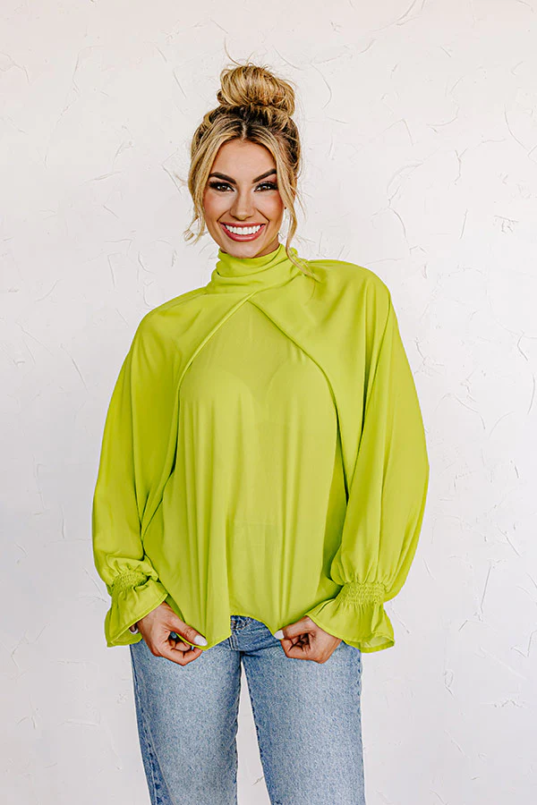 Sweetly Swaying Along Top In Lime Punch - Image 3