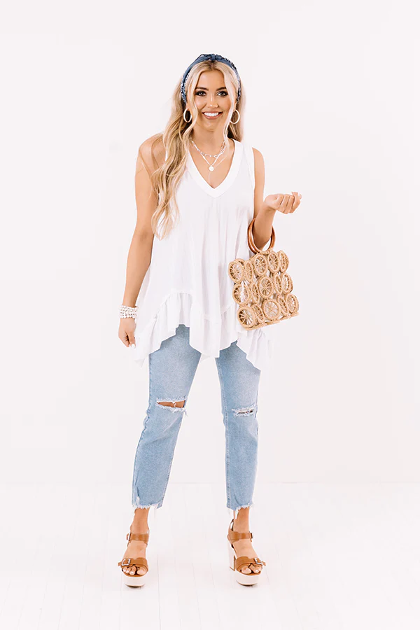 Tahiti Escape Shift Top In White - Image 2