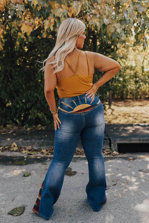 The Amy Embroidered Flare Curves - Image 3