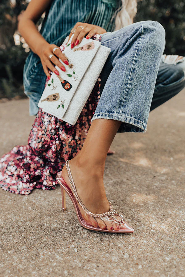 The Anastasia Rhinestone Heel In Pink - Image 4