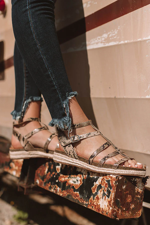 The Annalise Snake Print Sandal - Image 4