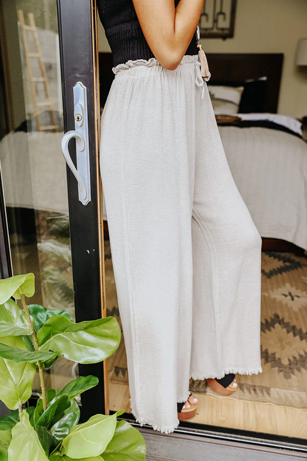 The Banks High Waist Linen-Blend Pants In Birch - Image 2