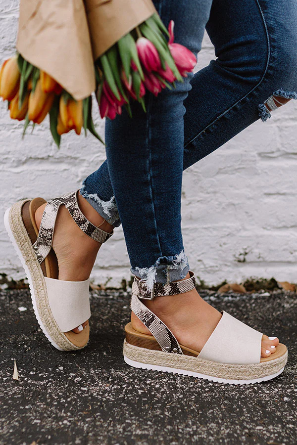 The Brighton Canvas Espadrille In Snake Print - Image 2