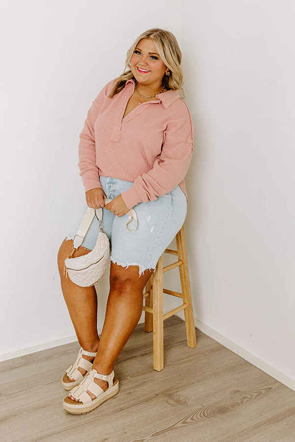 The Caspian Midrise Distressed Shorts Curves - Image 4