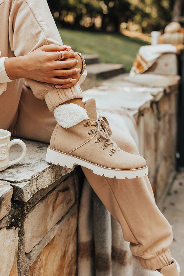 The Chase Faux Suede Boot In Iced Latte - Image 3