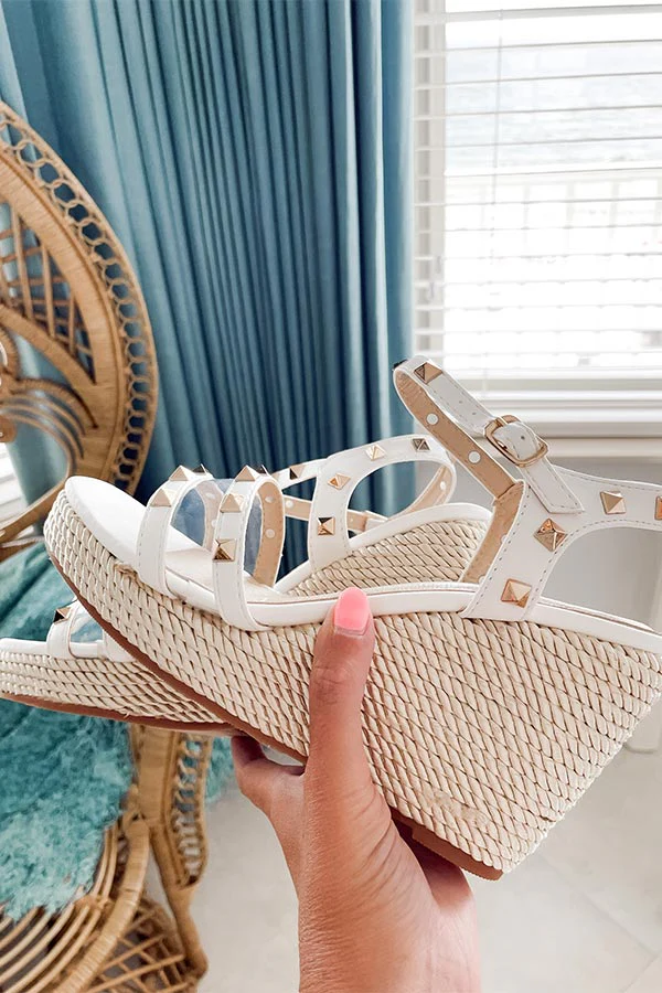 The Desperado Studded Wedge In Stone - Image 4