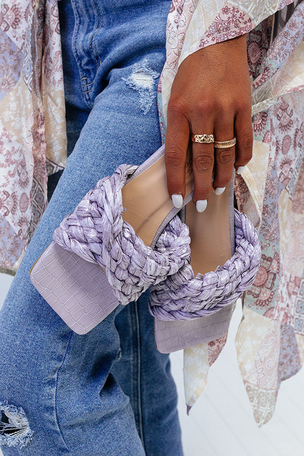 The Ellaway Woven Sandal In Lavender - Image 4