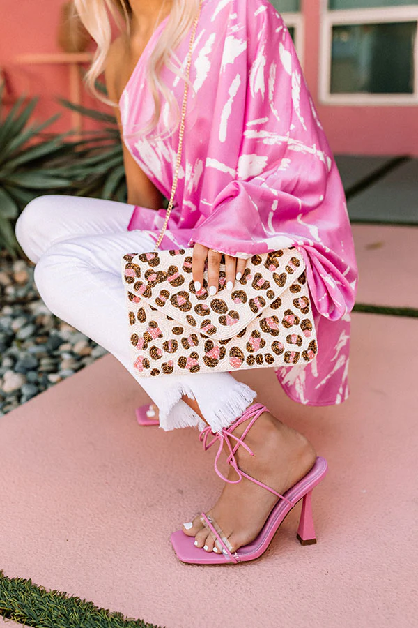 The Esley Lace Up Heel In Pink - Image 3