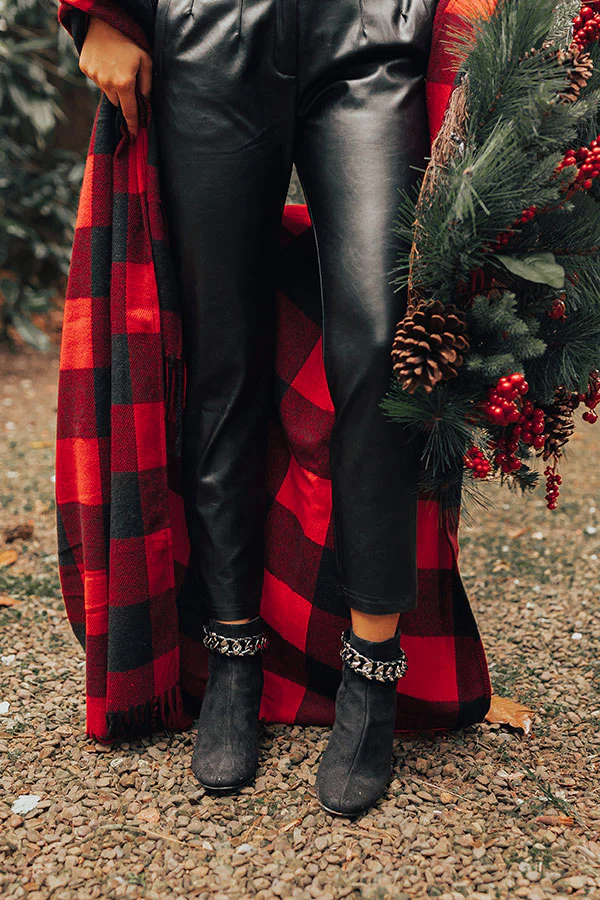 The Esperanza Faux Suede Bootie In Black - Image 2