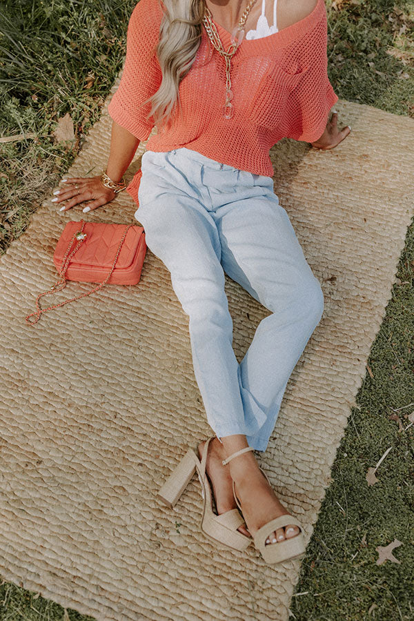 The Junie High Waist Chambray Pants - Image 6