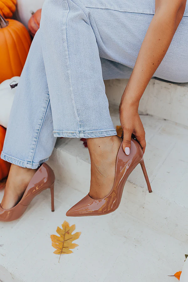 The Krissy Patent Heel In Mocha - Image 3