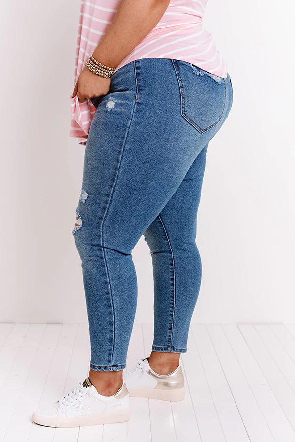 The Nina High Waist Distressed Skinny Curves - Image 3