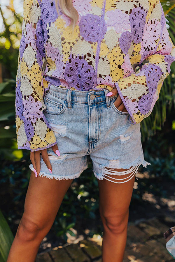 The Paltrow High Waist Distressed Shorts - Image 2