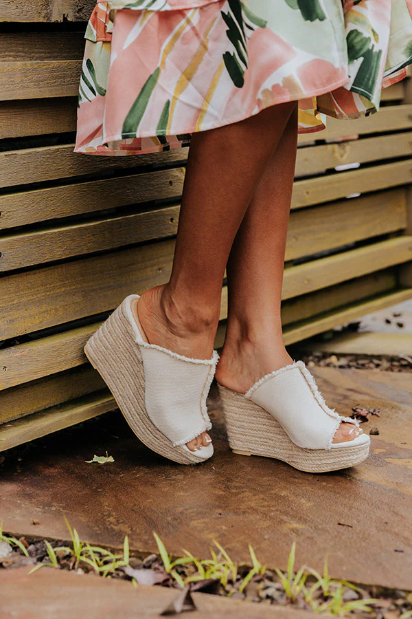 The Polly Wedge In Ivory - Image 3