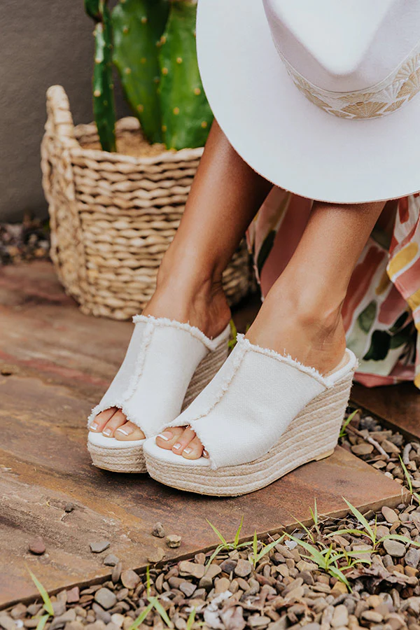 The Polly Wedge In Ivory - Image 5