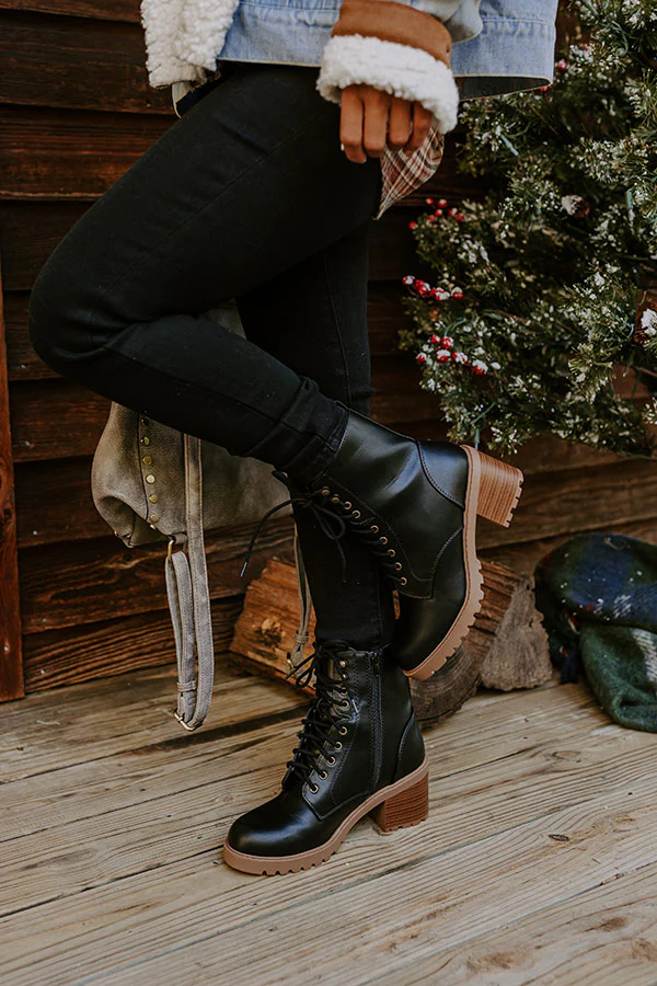 The Prescott Faux Leather Combat Boot - Image 4