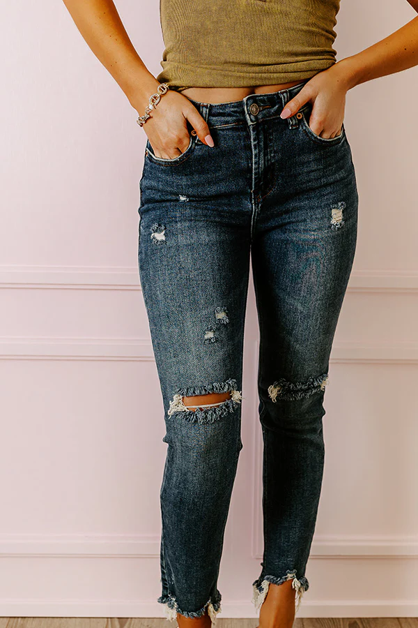 The Scout High Waist Distressed Relaxed Skinny in Medium Wash - Image 2