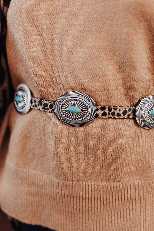 The Steele Concho Leopard Belt - Image 3