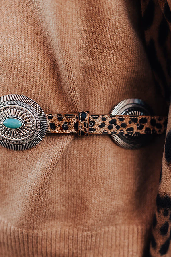 The Steele Concho Leopard Belt - Image 4