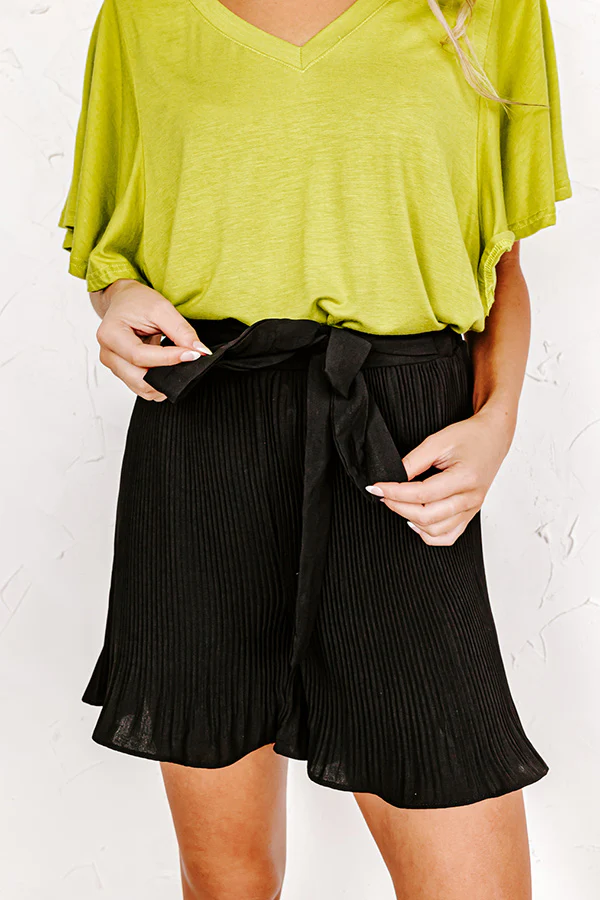 The Vesca High Waist Pleated Shorts - Image 2
