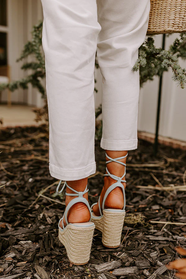 The Wenden Lace Up Wedge In Limpet Shell - Image 3