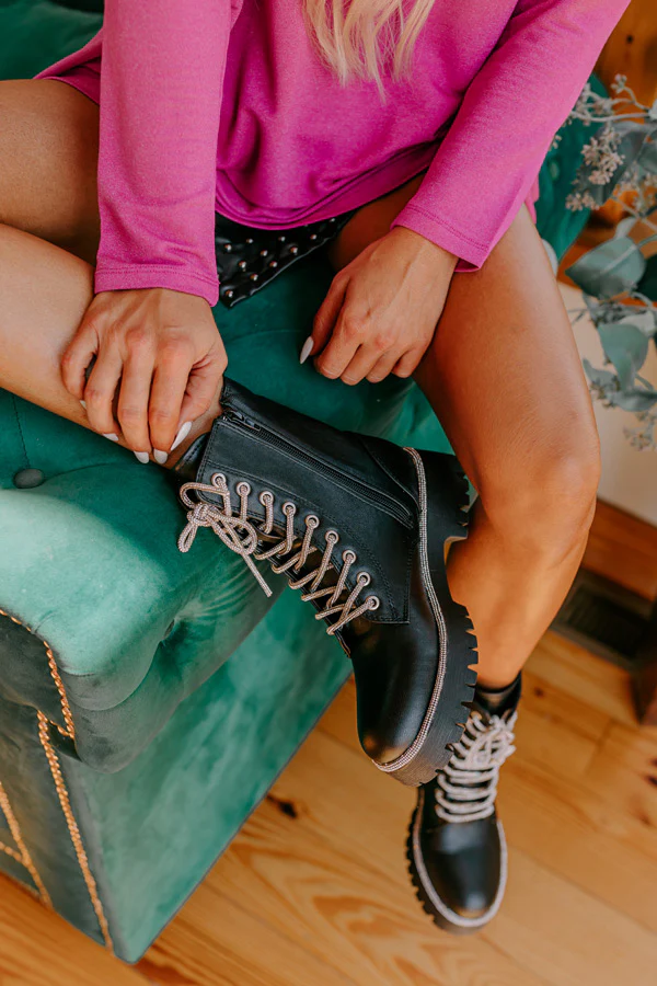 The Willow Faux Leather Combat Boot - Image 4