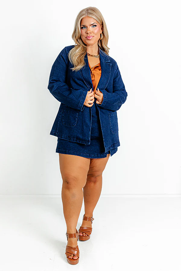 The Yani Denim Blazer Curves - Image 5